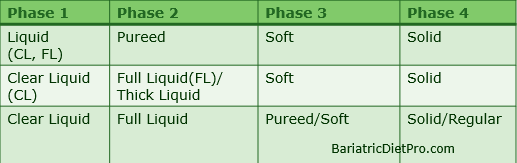 bariatric diet stages